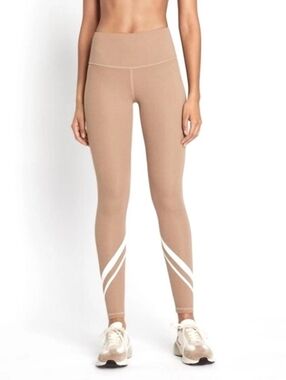 Tory Sport Leggings with White Lower-Leg Stripes